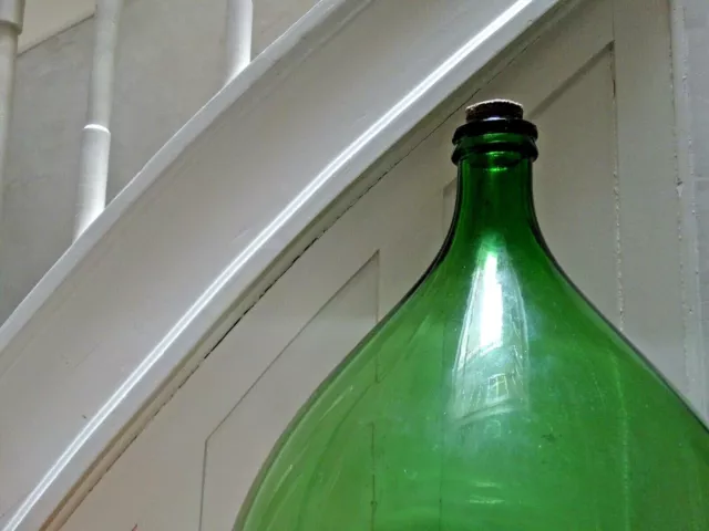 XXL antike große Demijohn Ballonglas bottle Glasballon Ballonflasche Weinflasche