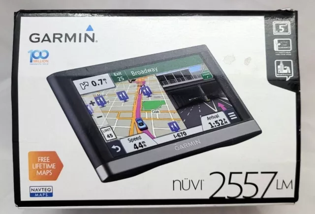 GPS Garmin Nuvi 2557 LM Touch Screen Navigation Driving Maps Directions Route Fi