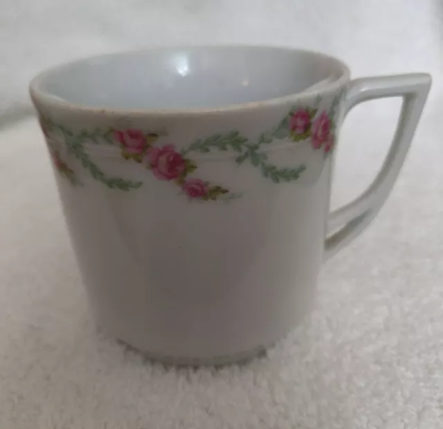 CT Altwasser Mustache Cup w/Roses Fine China Made in Germany Wonderful Condition