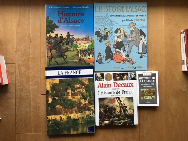 Lot de Livres d’Histoire de France et d’Alsace pour les enfants