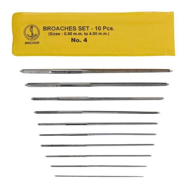 6-Piece Clockmaker & Watchmaker Broaching Tools – 2.4mm To 6mm File Set