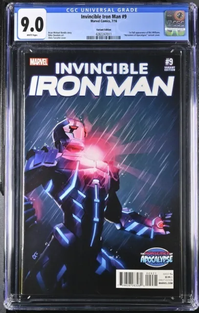 Invincible Iron Man #9 - Marvel 2016 CGC 9.0 1st full Appearance of Riri William