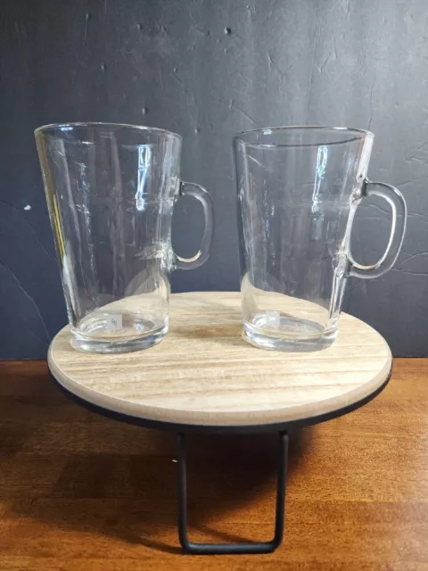 Nespresso VIEW Recipe Glass Set of Two-2 12 oz Coffee Drink Glasses #3781