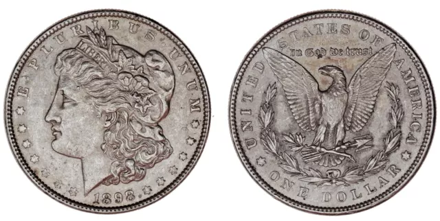 Silver Us Morgan Dollar - Dólar Morgan Plata Ee.uu. Philadelphia. 1898. Xf+/Ebc+