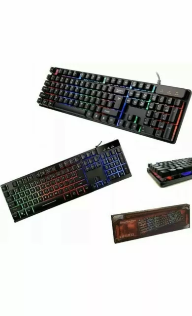 Tastiera Gaming Rgb Led Retroilluminata Pc Keyboard Usb Gaming Computer Laptop