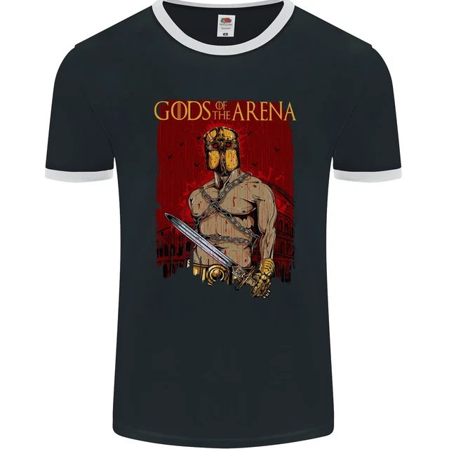 Gods of the Arena MMA Martial Arts Gym Mens Ringer T-Shirt FotL
