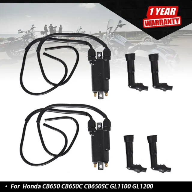 ✅Ignition Coils Caps and Wire For Honda CB650 CB650C CB650SC GL1100 GL1200 USA