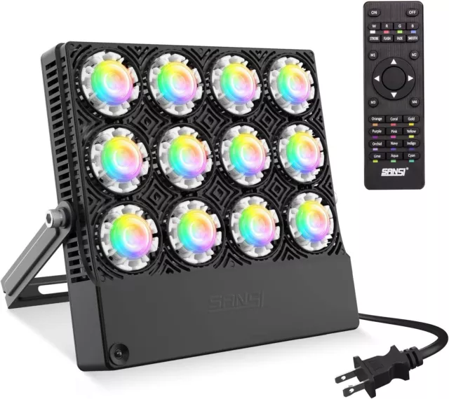 SANSI 70W Faretto LED RGB Esterno Proiettore a LED che cambia colore 16 Colori