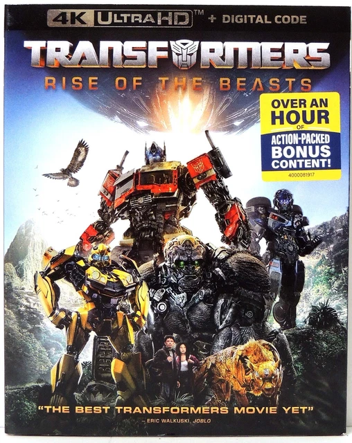 TRANSFORMERS RISE OF The Beasts 4K UltraHD +Digital Code With Sleeve
