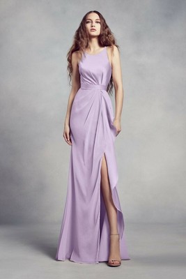 Iris Bridesmaid Prom Dress Charmeuse and Chiffon with Ruffle BY VERA WANG