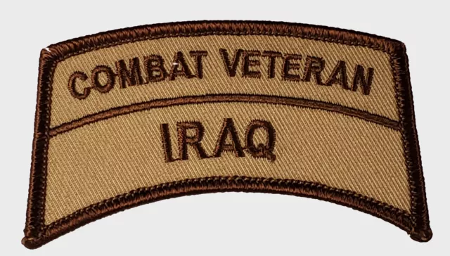 Combat Veteran Iraq Patch Oif Operation Iraqi Freedom Desert Storm Shield Tan