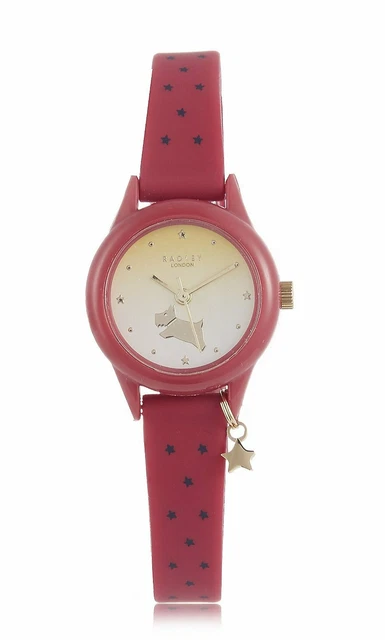 Raspberry Radley London (RY2960) Silicone Strap Star Print Watch,