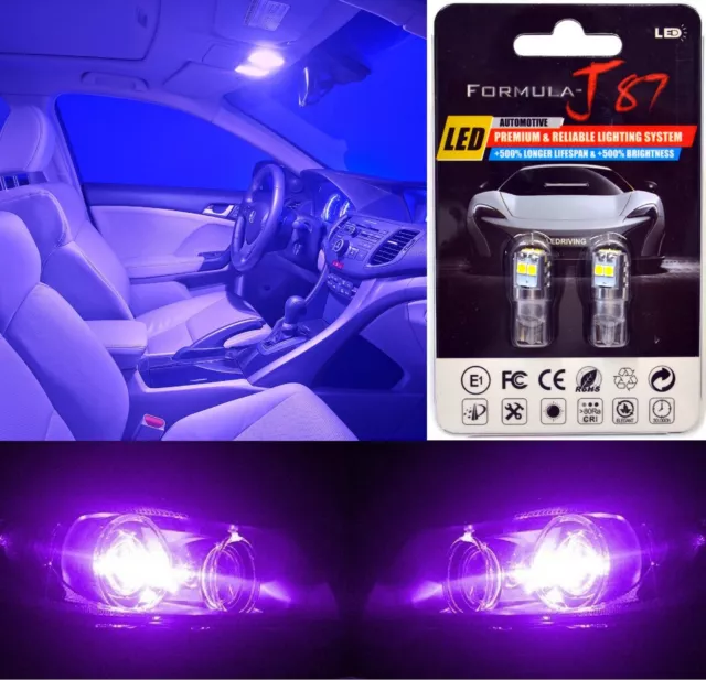 LED 3030 Luz Violeta 12000K 194 Dos Bombillas License Placa Etiqueta de Recambio