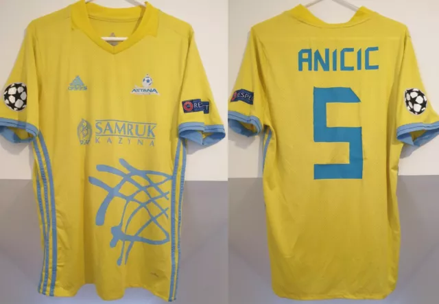 ASTANA match worn football Shirt Jersey ANICIC#5 home 2017 18 Champions League