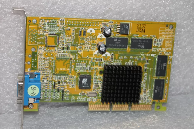 AGP Grafikkarte Nvidia Riva TNT2 - 32MB SDRAM - Passive/Silent - VGA