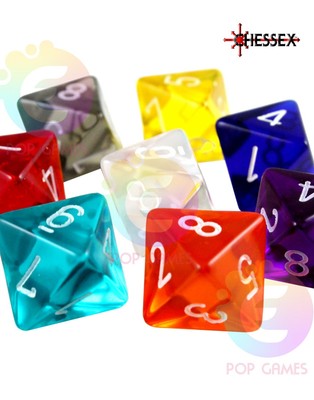 Chessex Set 2 Dadi D6 16mm Color ALLUMINIO Placcato CHESSEX plated Sei Facce D&D 29012 
