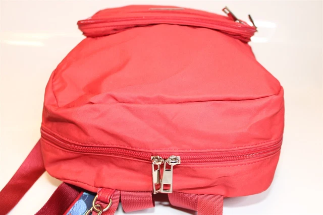 Samantha Brown NEW Large Red Canvas Travel Backpack Carry On Bag 12
