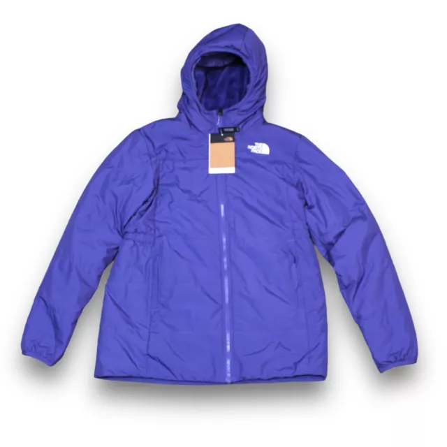 The North Face Girls' Reversible Mossbud Parka Jacket Cave Blue