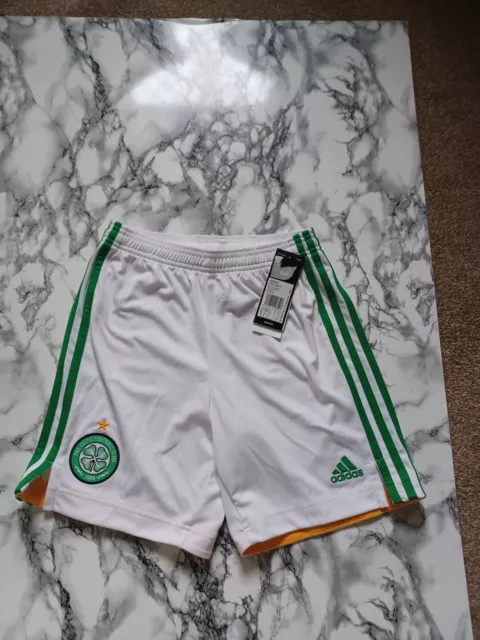 Boys Adidas Celtic football Club  shorts age 11-12 NEW