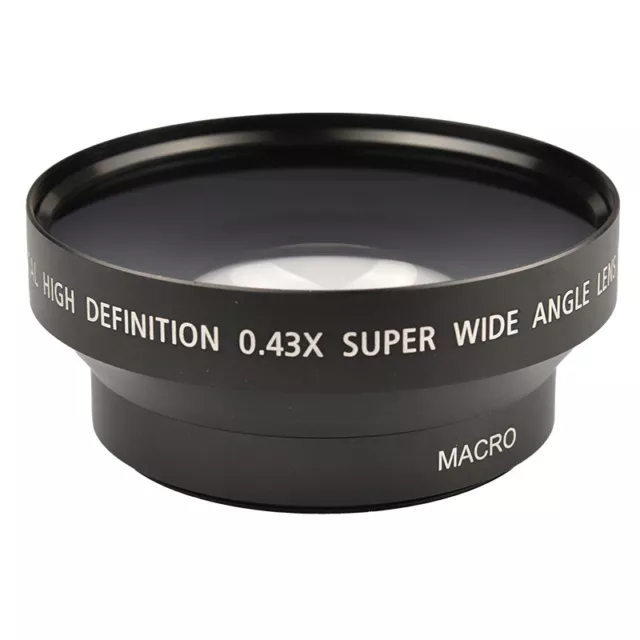 62mm 67mm 72mm 0.43X HD Super Wide Angle Lens Extension Adapter W/ Macro Lens