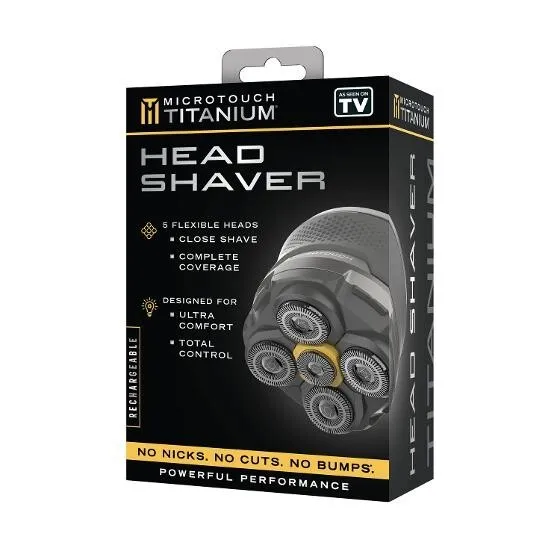 Microtouch Titanium Head Shaver / Five Blade Rechargeable Electric Shaver