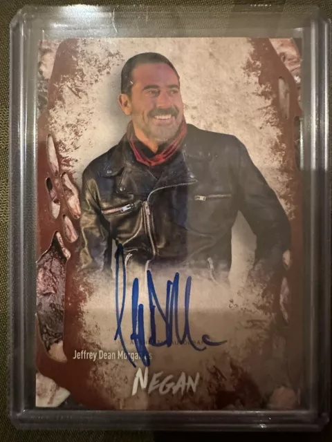 The Walking Dead Survival Box JEFFREY DEAN MORGAN Negan On Card Auto 15/25