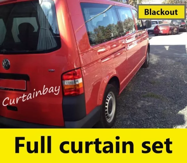 For VW Transporter T5 blackout curtains full set. Campervan blinds Grey