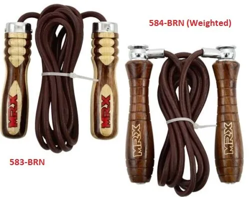 MRX Jump Rope Exercise Boxing MMA Training Heavy Duty Skipping Weighted Leather