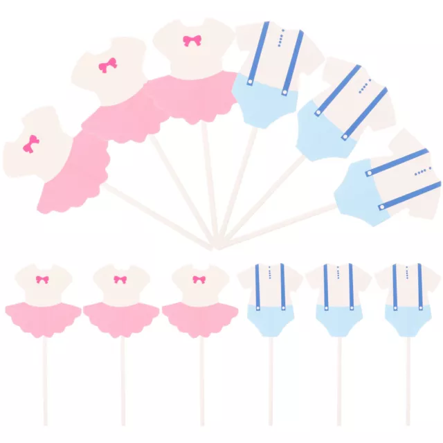 20 Pcs Baby Jumpsuits Cupcake Toppers Shower Favors Chupones Para Clothing