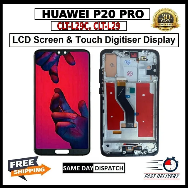 For Huawei P20 Pro LCD WITH FRAME Touch Screen Display Digitizer Assembly Black