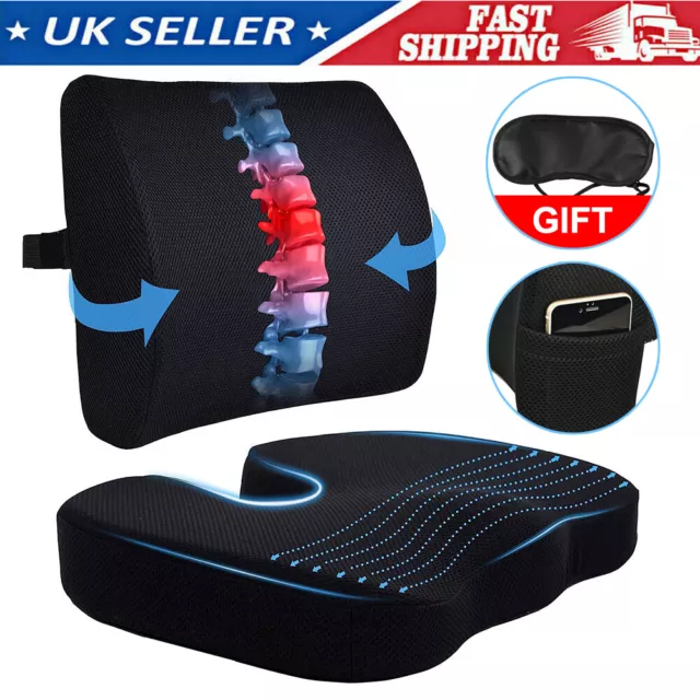 Fortem seat cushion & lumbar support for office chair car wheelchair memory cheap