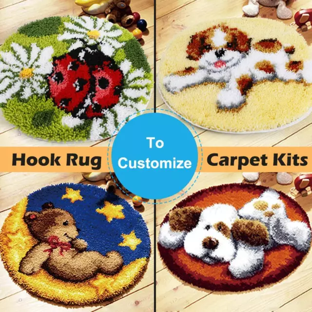 Latch Hook Kit Rug Latch Hook Kits Cat mit vorgedrucktem Muster für Erwachsene