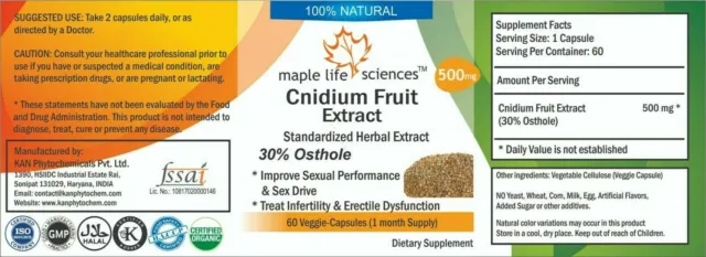 Cnidium Fruit Extract Capsules Cnidium Monnieri L. 30% Osthole For Sexual Health 2