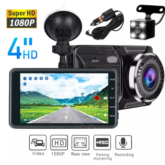 4" 1080P Dashcam FHD Auto Kamera KFZ Nachtsicht Car DVR Video Recorder G-sensor