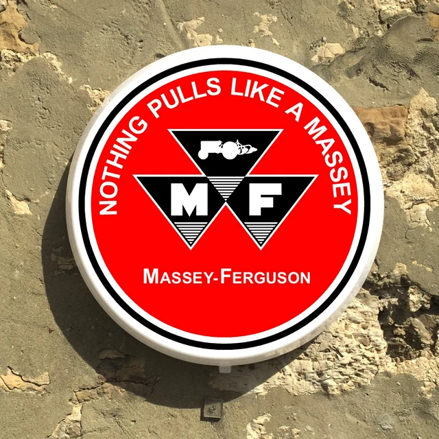 Massey Ferguson Led Illuminated Light Up Garage Sign Automobilia Gas Oil Tractor