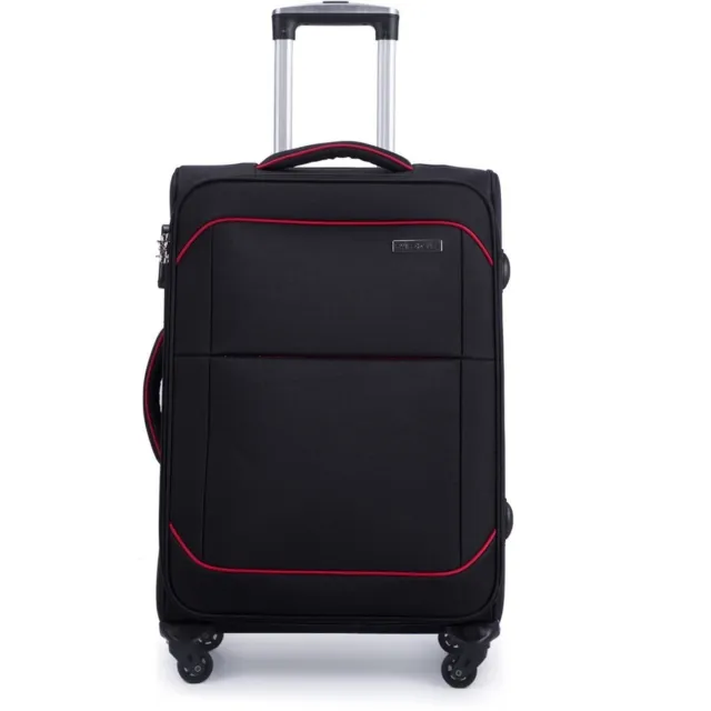 Swiss Milan Soft Trolley Luggage Case 82cm - Black
