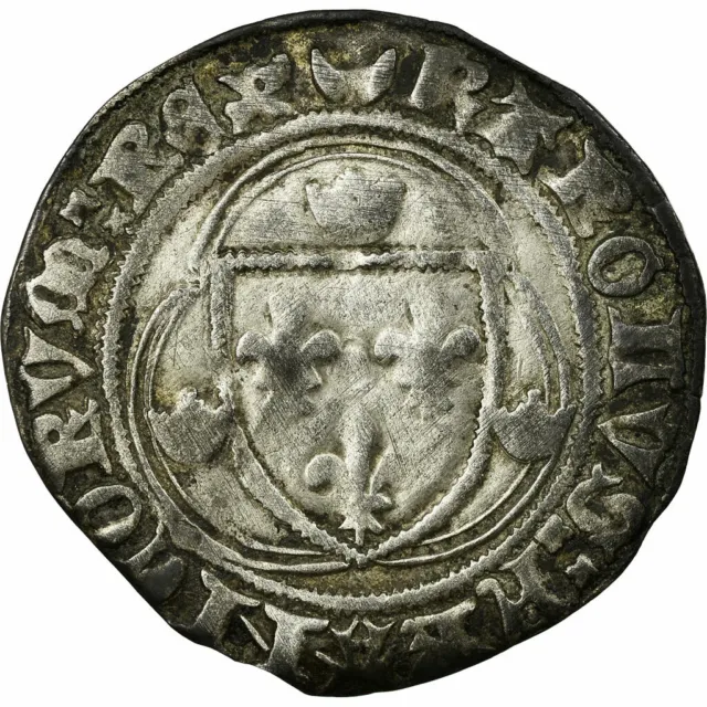 [#56688] Coin, France, Blanc à la couronne, Châlons-Sur-Marne, VF, Sil, ver
