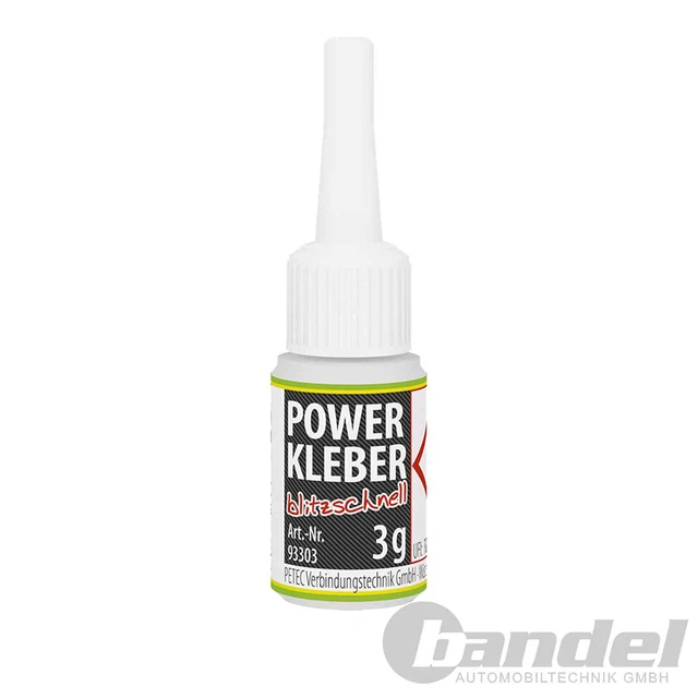 1x3g PETEC POWER ADESIVO UNIVERSALE SECONDO ADESIVO FULMINEO AD ALTA RESISTENZA