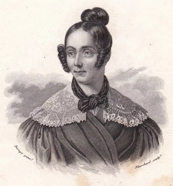 Portrait Barbe Françoise Madeleine Didion Nancy Broderie Meurthe-et-Moselle 1836