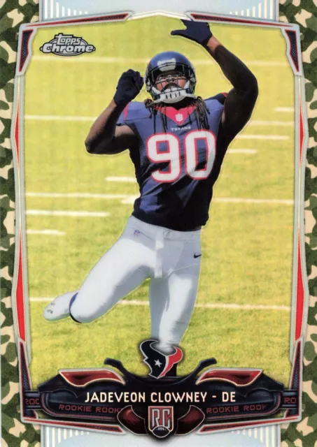 2014 Topps Chrome #120 Jadeveon Clowney Camo Refractor #/499 Texans RC