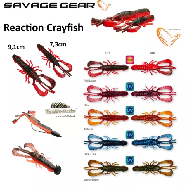 SG 3D Reaction Crayfish 7,3cm 9,1cm Creature Bait Krebs mit Rassel Barsch Zander