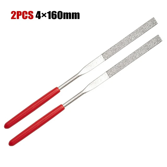 Lima de aguja lima de diamante rectángulo reparación carpintería 4x160 mm accesorios