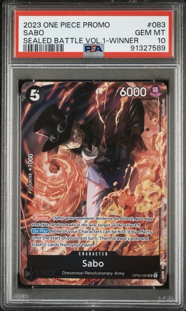 2023 ONE PIECE カード サボ ALT ART #083 PSA10 【公式通販】
