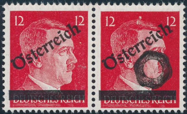 Stamp Germany Austria Sc 393 WWII Adolf Osterreich Overprint Oval Rare Pair MNH