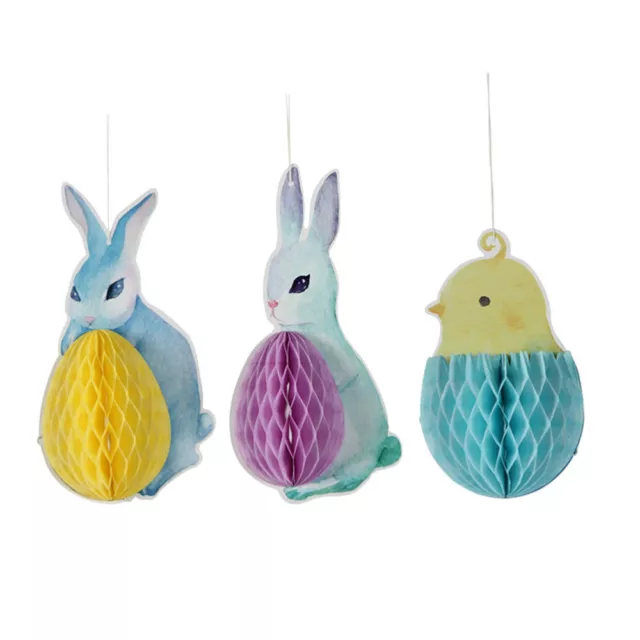 3 Pcs Easter Hanging Decoration Bunny Decorations Gift for Rabbit