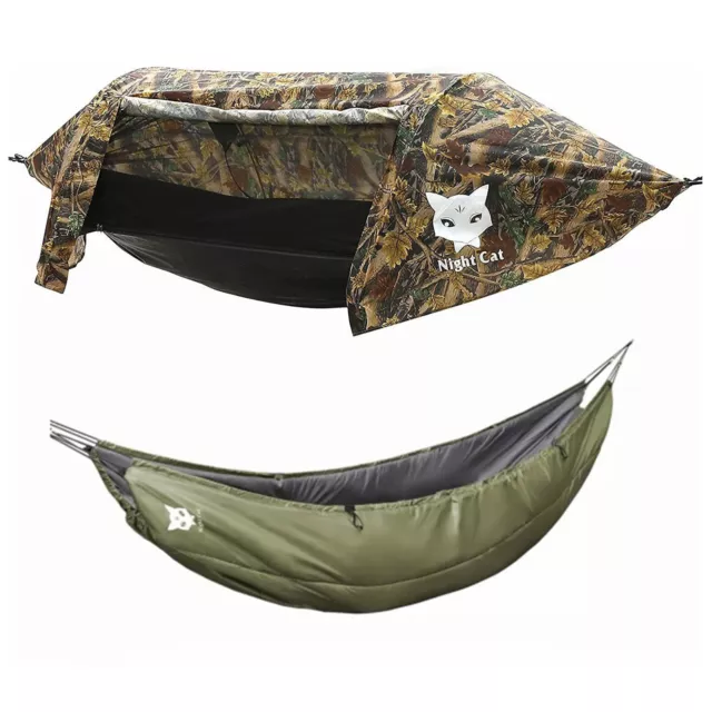Night Cat Hammock Tent With Rain Fly And Bug Net Camping Hiking Tent Hanging Bed
