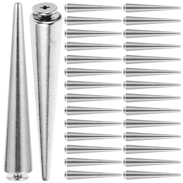 30 Pcs Punk Rivets Studs Clothing Spikes Studs Tire Puncture Spikes Bags