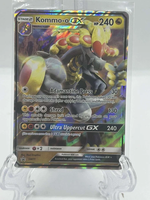 Pokemon TCG Karte Kommo-o GX SM71 Sonne und Mond PROMO fast neuwertig