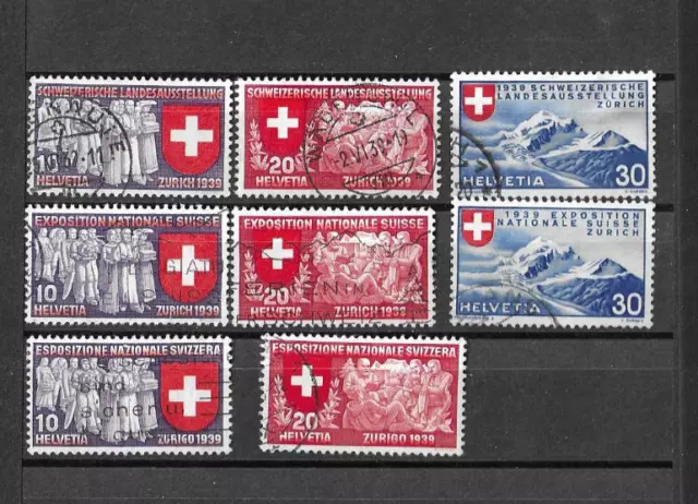 Schweiz  Schweizerische Landesausstellung Zürich  1939 gestempelt fast komplett