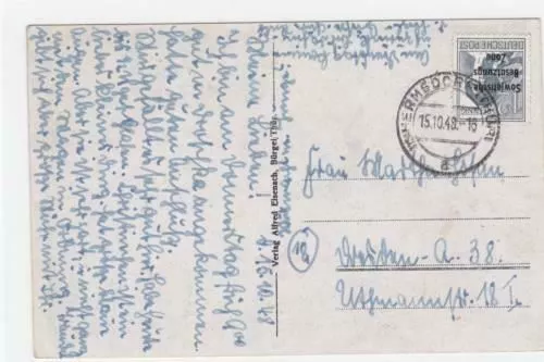 Soviet Occupation Germany 1948 Thuringia stamps card R20815